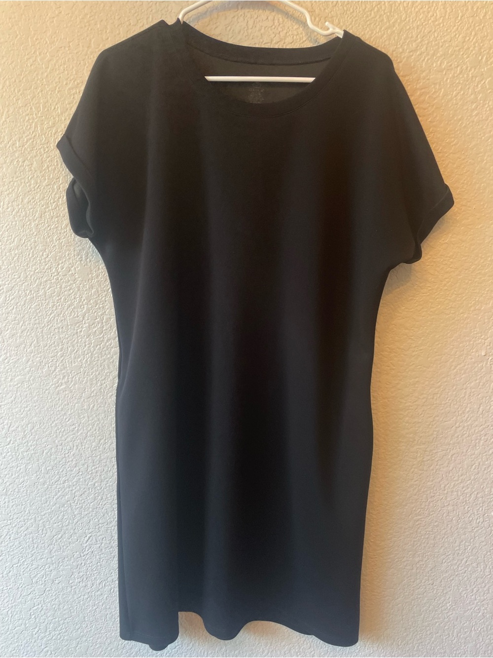 Black GAIAM Cozy Relaxed Fit Dress With Pockets Sz XL